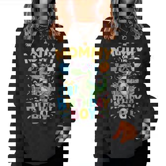 Mommy Of The Birthday Party Outfit Dinosaur Squad Mom Women Sweatshirt | Mazezy