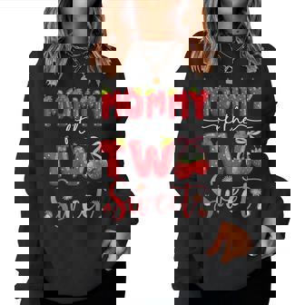 Mommy Of The Two Sweet 2Nd Birthday Girl Strawberry Women Sweatshirt - Monsterry