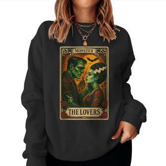 The Monster Frankenstein And Bride The Lovers Men Women Sweatshirt - Monsterry