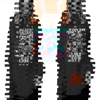 Monster Truck Aunt Monster Truck Are My Jam Truck Lovers Women Sweatshirt | Mazezy