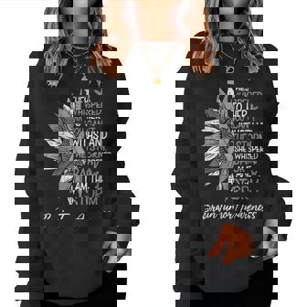 Motivational Brain Tumor Awareness Sunflower Ribbon Gray Women Sweatshirt - Monsterry