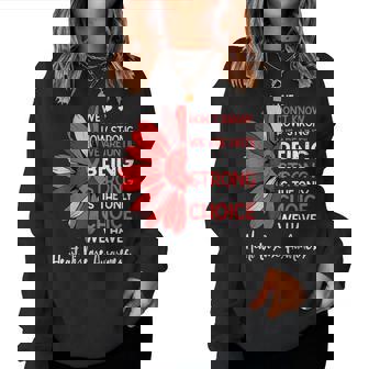 Motivational Heart Health Sunflower Heart Disease Awareness Women Sweatshirt - Monsterry