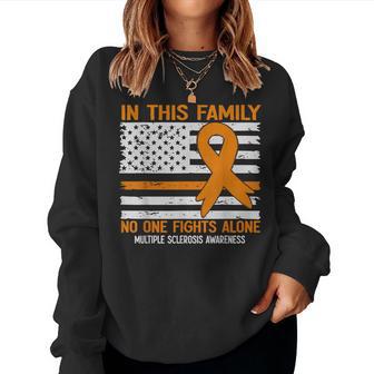 Multiple Sclerosis Awareness Ms Awareness Flag Usa Women Sweatshirt - Thegiftio UK