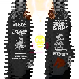 Muscu Fille Muscles En Cours Musclé Humour Musculation Sweat-shirt pour femme - Cadeauxyz