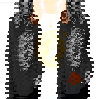 Mystic Sun And Moon Woman Mystical Flowers Aesthetic Women Sweatshirt - Thegiftio