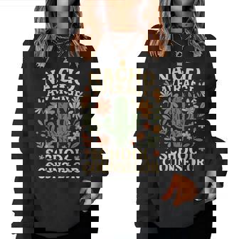 Nacho Average School Counselor Cactus Back To School Women Sweatshirt - Monsterry