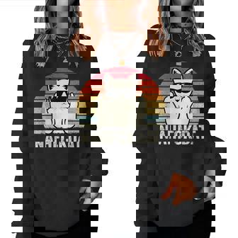 Nahfckdat Nah Fck Dat Divertido Amante De Los Gatos Bromaarcástica Sudadera Mujer - Regaloses