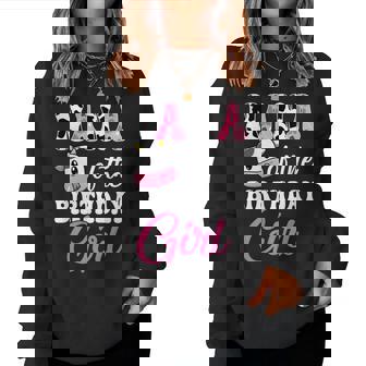 Nana Of The Birthday Girl Farm Cow 1St Birthday Girl Women Sweatshirt - Thegiftio