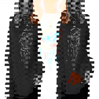 Native American Raven Native American Pride Dreamcatcher Women Sweatshirt | Seseable UK