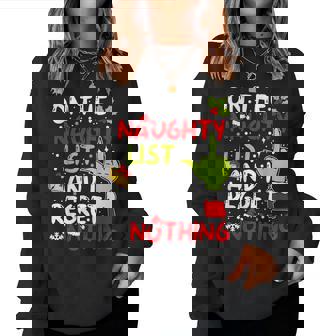 On The Naughty List And I Regret Nothing For Couples Women Sweatshirt | Seseable FR