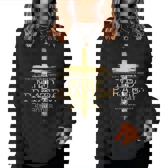 Need Prayer Tap My Shoulder Religious Christian Prayer Cross Women Sweatshirt | Seseable UK