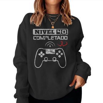 Nivel 40 Completado 40 Aniversario Boda 40 Años Hombre Sudadera Mujer - Regaloses