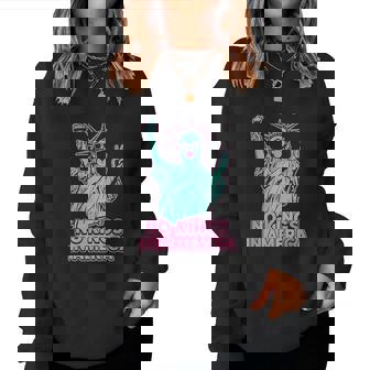 No Kings In America Statue Liberty Usa Women's Girl Women Sweatshirt | Mazezy