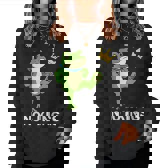 No Kings Portland Frog Protest Women Sweatshirt | Mazezy