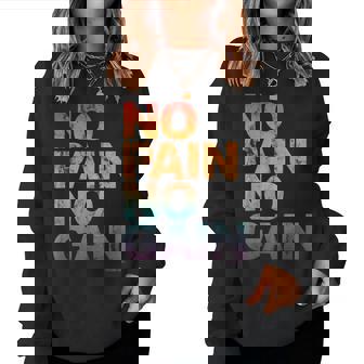 No Pain No Gain Entrenamiento Hombres Es Sudadera Mujer - Regaloses