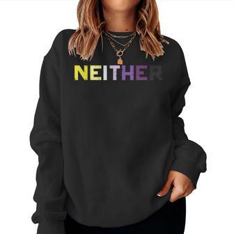 Nonbinary Neither Enby Nb Flag Pride Month Lgbtq Men Women Sweatshirt - Thegiftio UK