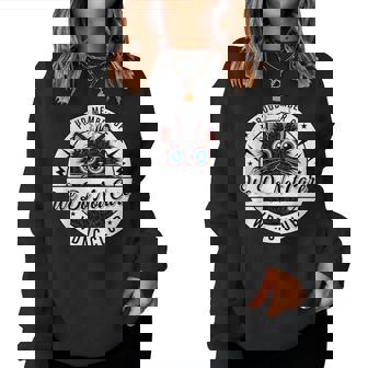 We Do Not Care Club Black Cat Sarcastic Wdnc Humor Meme Women Sweatshirt | Seseable FR