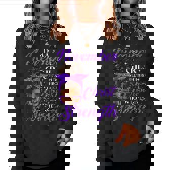 November Girl Birthday Black Afro Christian Saying Women Sweatshirt - Seseable