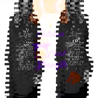 October Girl Birthday Black Afro Christian Saying Women Sweatshirt - Seseable