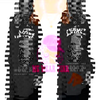 In October We Wear Pink Black Woman Breast Cancer Awareness Women Sweatshirt | Mazezy