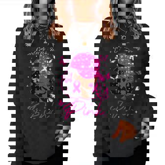 In October We Wear Pink Breast Cancer Awareness Black Women Women Sweatshirt | Mazezy