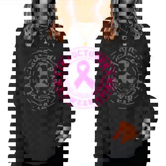 In October We Wear Pink Breast Cancer Awareness Ribbon Women Women Sweatshirt - Monsterry
