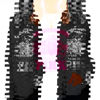 In October We Wear Pink Breast Cancer Nurse Scrub Life Fall Women Sweatshirt | Mazezy