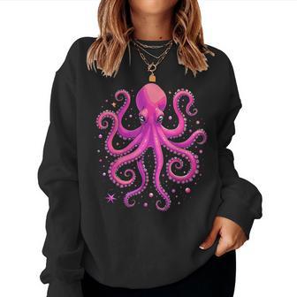Octopus Cute Pink Octopus For Girls Women Sweatshirt - Thegiftio UK