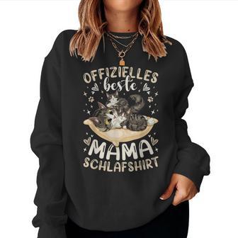 Offizielles Beste Mamachlaf Waldkatze Mit 2 Kätzchen Sweatshirt Frauen - Geschenkecke