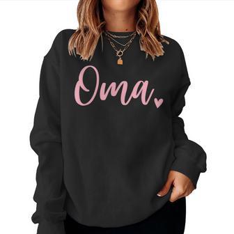 Oma Cute Heart Grandma Pink Women Sweatshirt - Thegiftio UK