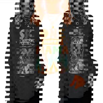 One Happy Mama Camper 1St Birthday Camping Bear Women Sweatshirt - Monsterry