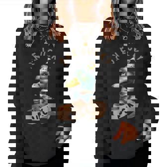 One Lucky Duck 1St Birthday 1 Years Old Poultry Mallard Duck Women Sweatshirt | Mazezy