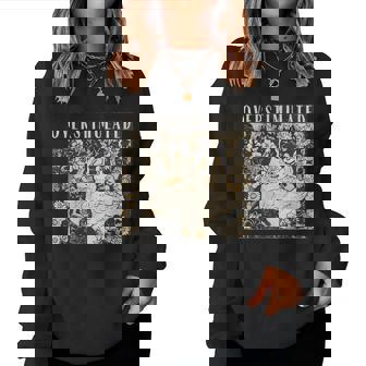 Overstimulated Mama Duck Farm Animal Homeschool Mom Life Women Sweatshirt | Seseable FR