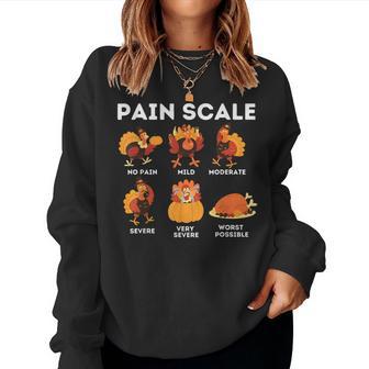 Pain Scale Turkey Pain Assessment Trauma Nurse Thanksgiving Women Sweatshirt - Thegiftio UK