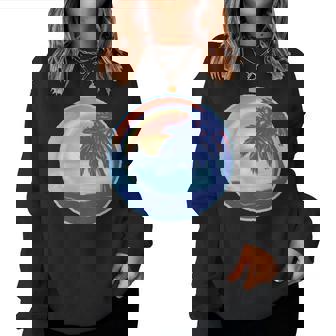 Palmiers Avec Motif Lever Deoleil Pour Homme Enfant Manche Longue Sweat-shirt pour femme - Cadeauxyz