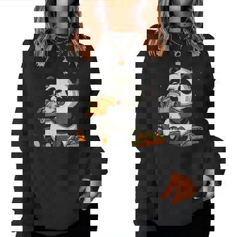 Panda Eating Taco Mexican Panda Cinco De Mayo Women Sweatshirt - Thegiftio