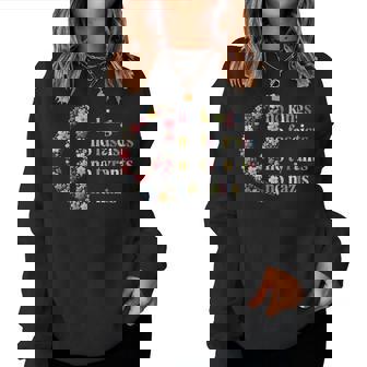 Peace Sign Flower No Kings Fascists Resist Protest Women Women Sweatshirt - Monsterry