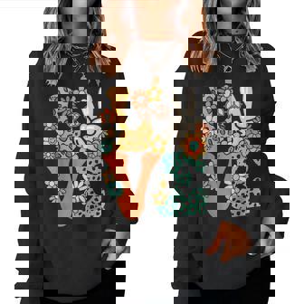 Peace Sign Love 60S 70S Clothes 70S Outfits For Men Women Sweatshirt | Mazezy