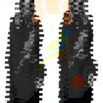 Perruche Turquoisine Oiseau Jardin Animal Dessin Biologiste Sweat-shirt pour femme - Cadeauxyz