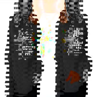 Each Person Is Wonderfully Made Christian Autism Bible Verse Women Sweatshirt - Monsterry