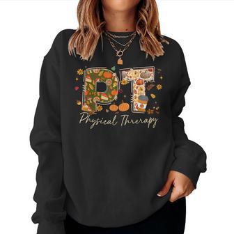 Physical Therapy Fall Pta Dpt Pt Autumn Thanksgiving Women Sweatshirt - Thegiftio UK