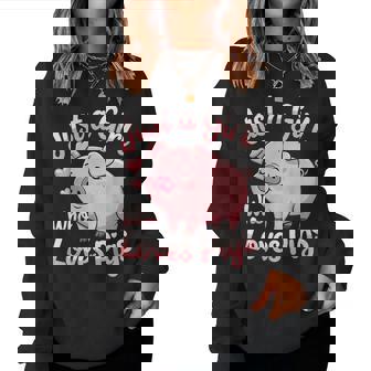 Pig Cute Just A Girl Who Loves Pigs Women Sweatshirt | Seseable UK