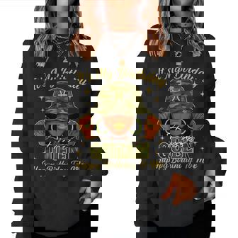 Pisces Queen Black Woman With Cap Camo It's My Birthday Women Sweatshirt | Seseable CA