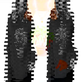 Plante De Piment Jardin Piment Épicé Piment Chaud Jardinage Sweat-shirt pour femme - Cadeauxyz