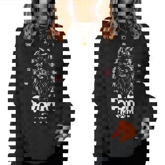 Pom Mom Pomeranian Dog Women Sweatshirt | Mazezy