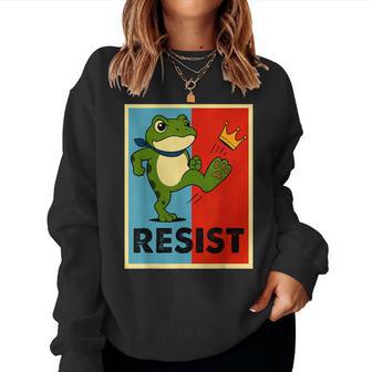 Portland Frog Protest For And No Kings Women Sweatshirt - Thegiftio UK