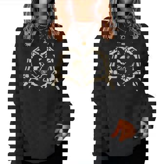 Pregnant Baby Skeleton Spooky Season New Mom Halloween Women Sweatshirt | Seseable FR