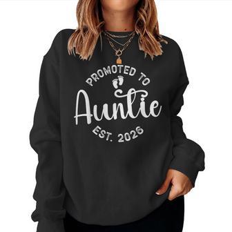 Promoted To Auntie Est 2026 Soon To Be Aunt 2026 New Auntie Women Sweatshirt | Seseable UK