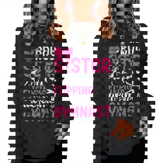 Proud Sister Of A Gymnast Sister Gymnastics Sister Women Sweatshirt - Monsterry