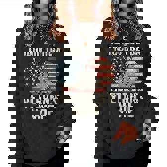 Proud Veteran’S Wife Patriotic Veterans Day Women Sweatshirt - Thegiftio